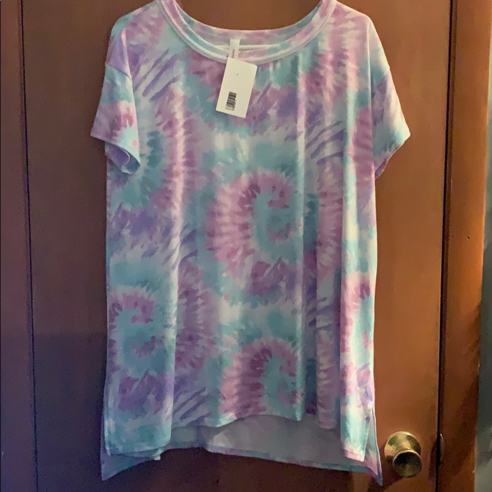 HoneyMe Mint & Lavender Top - Size L